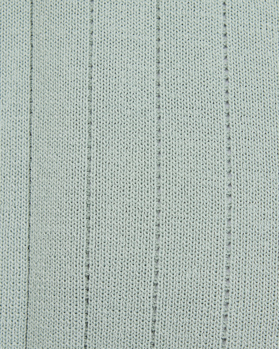Stripe Knit Polo, Seafoam, hi-res